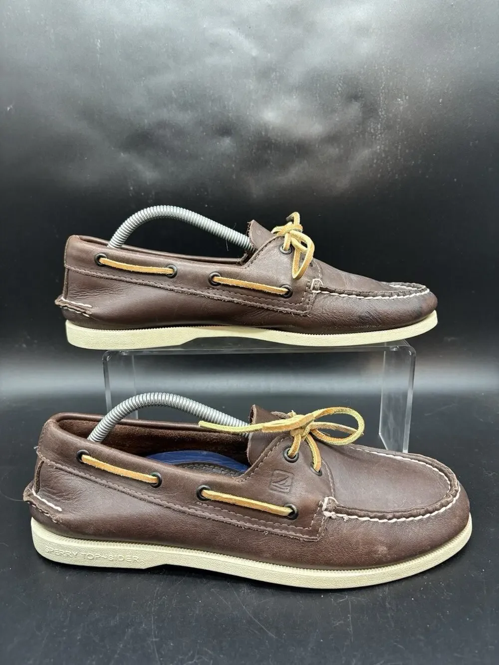 Sperry Authentic Original 2 Eye Boat Shoes Brown Leather Men’s Size 10 0195115